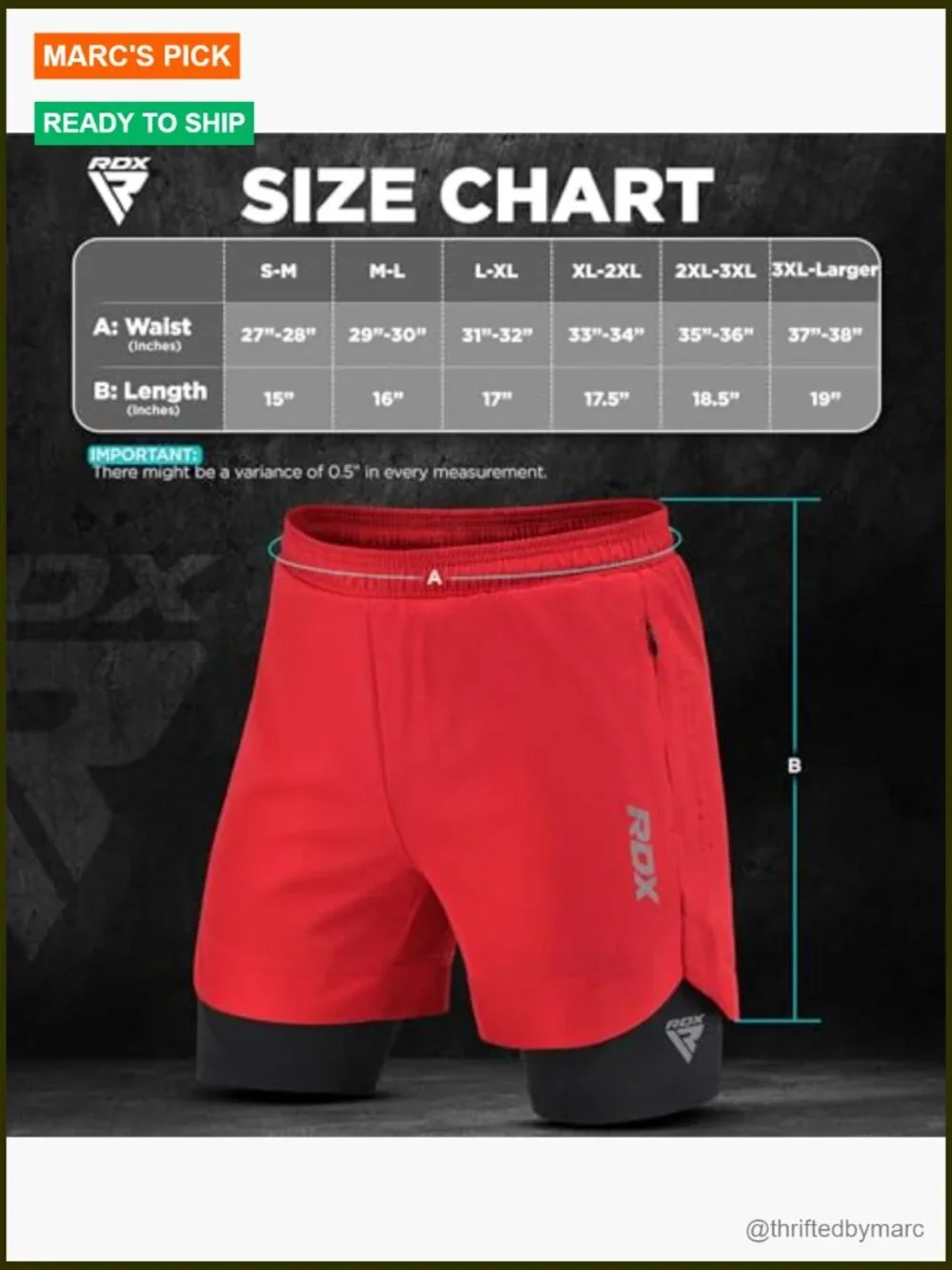 Men's 2-in-1 Running Shorts with Compression Liner, 4 Pockets, Lightweight